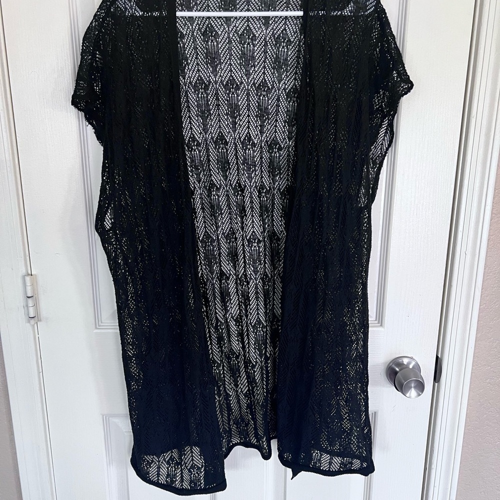 Mossimo Supply Co. Vintage Swim Cover Up Black Lace